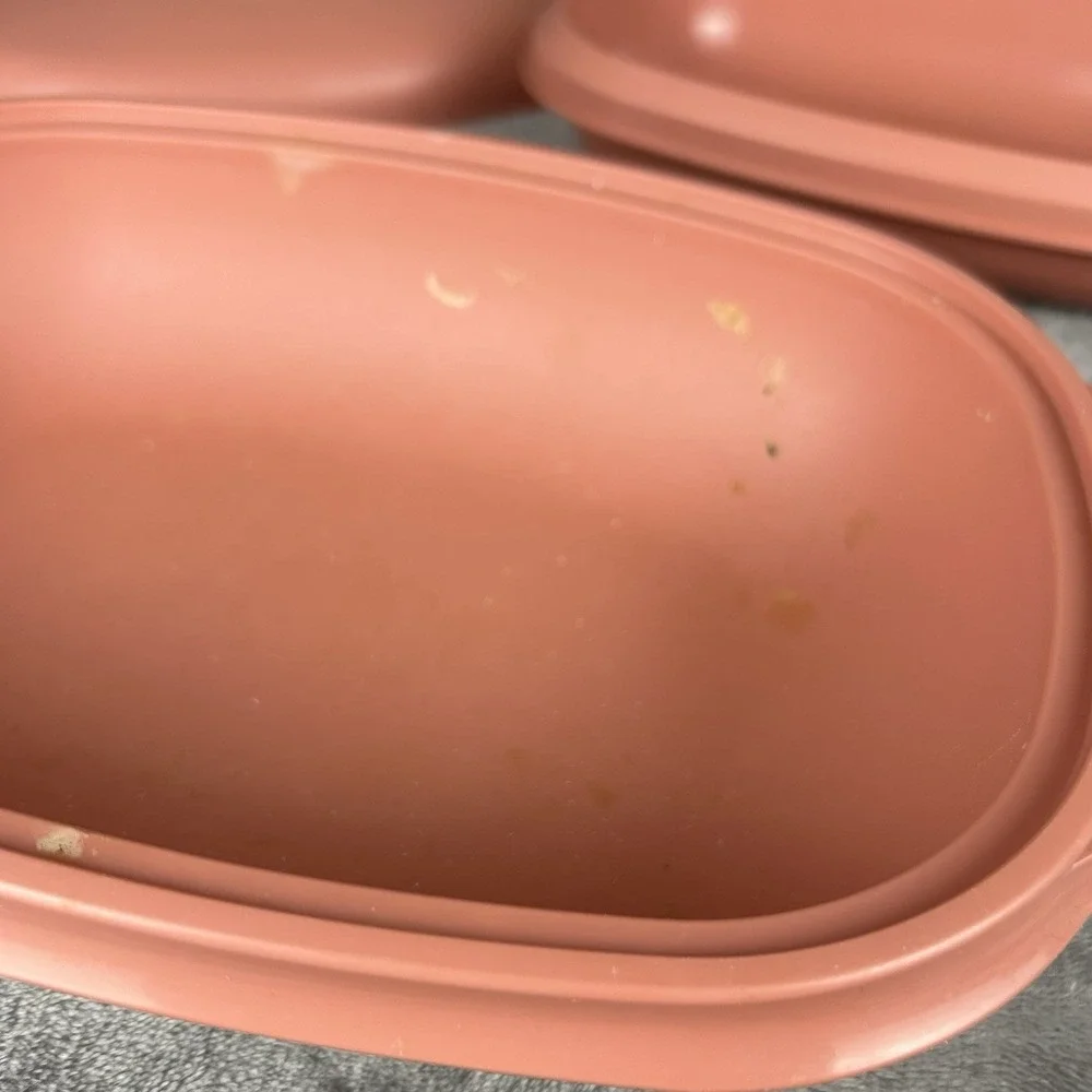 Tupperware Microwave Steamer Set 1273-5 Pink 6 Cup 1.4L 3 Piece Vintage USA